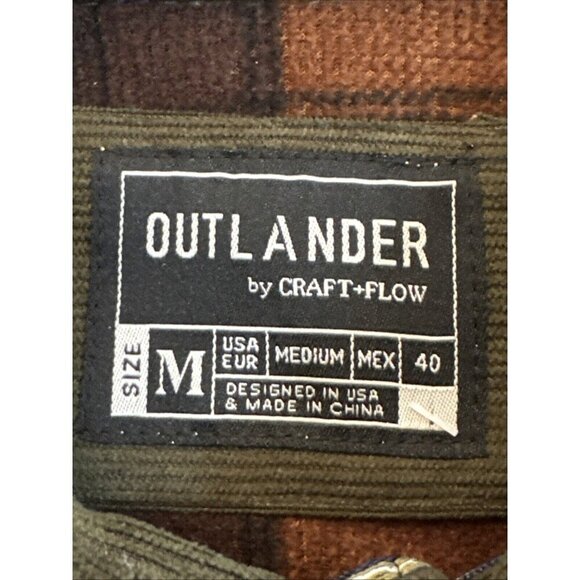 Outlander Atticus MN Men's M Shacket Corduroy Olive Pockets NWT - Picture 8 of 11